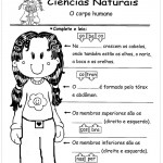 Atividades sobre o corpo – Ciências Naturais