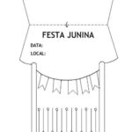 Modelo de Convite de Festa Junina – Cole com palito de fósforo