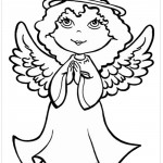 Anjo de Natal para Colorir – Anjinha