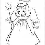 Anjo de Natal para Colorir – Anjinha de Natal