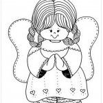 Anjo de Natal para Colorir – Anjinha Fofa