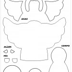 Anjo de Natal para Colorir – Molde de Anjo