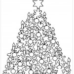 Árvores de Natal para Colorir – Árvore com Velas