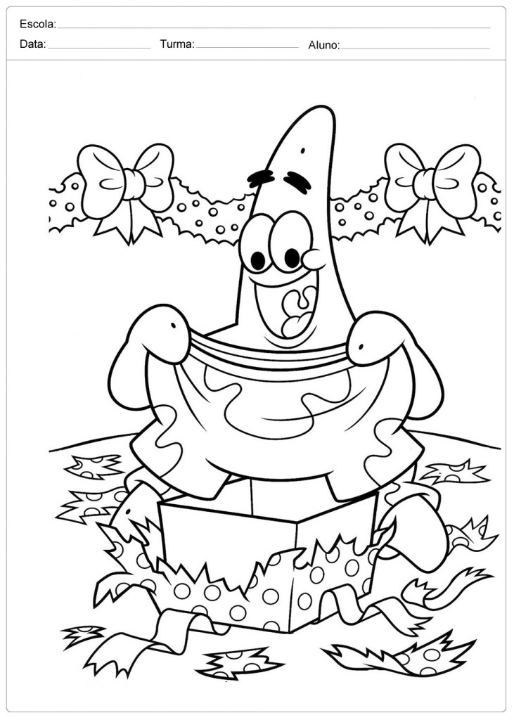Desenhos de Natal para Colorir - Patrick