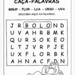 Atividades de Palavras Cruzadas e Cruzadinha – Bolo