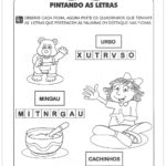 Atividades Cachinhos Dourados e os Três Ursos – Pintando as Letras