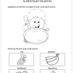 Desenhe o alimento no prato
