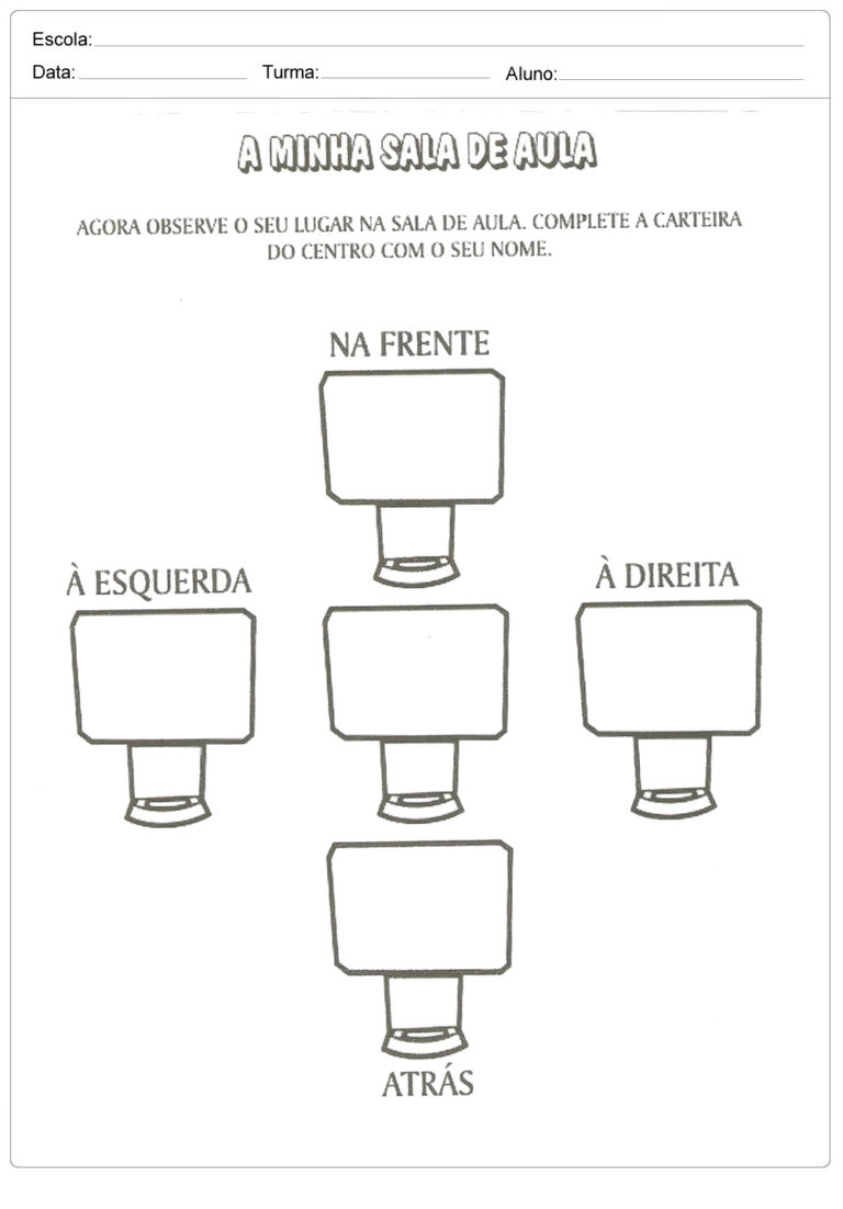 Atividades Lateralidade Direita E Esquerda Para Imprimir Educação 2836