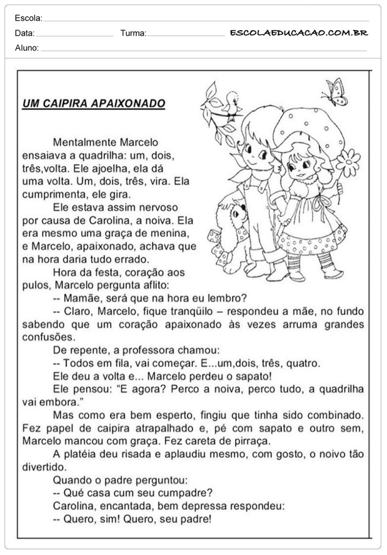 Atividades Sobre Festa Junina Para O 4º Ano Prontas Para Imprimir 2990