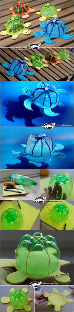Projeto animais - Tartaruga com material reciclado