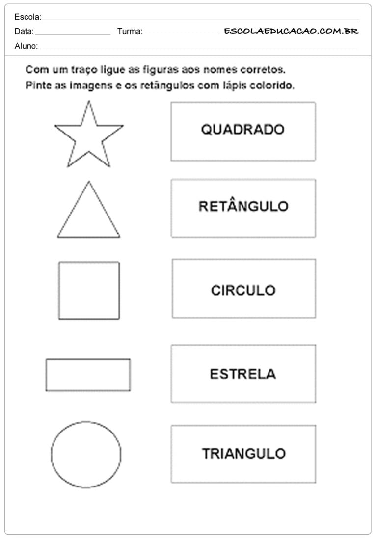 Atividades Com Formas Geom Tricas Atividades Educativas Escola