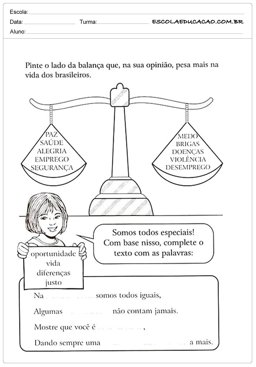 Atividades ensino religioso pinte - Escola Educação