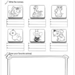 Atividade de inglês para colorir de animais