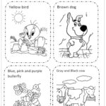 Atividade de inglês para colorir de bichos