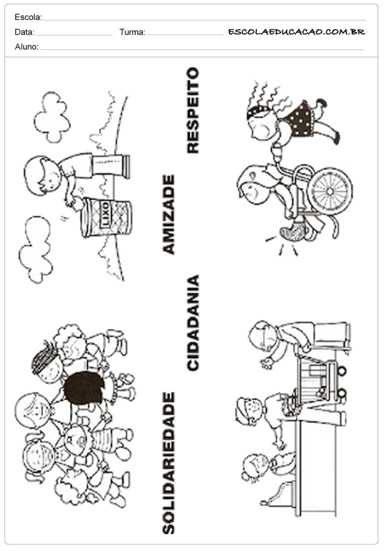 Atividades Sobre Cidadania - Atividades Educativas - Escola Educação