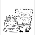 Bob Esponja com bolo