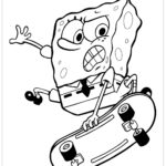 Bob Esponja com skate