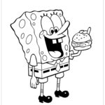 Bob Esponja comendo sanduíche