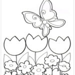 Moldes para primavera com flores
