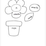 Moldes para primavera vaso de flores