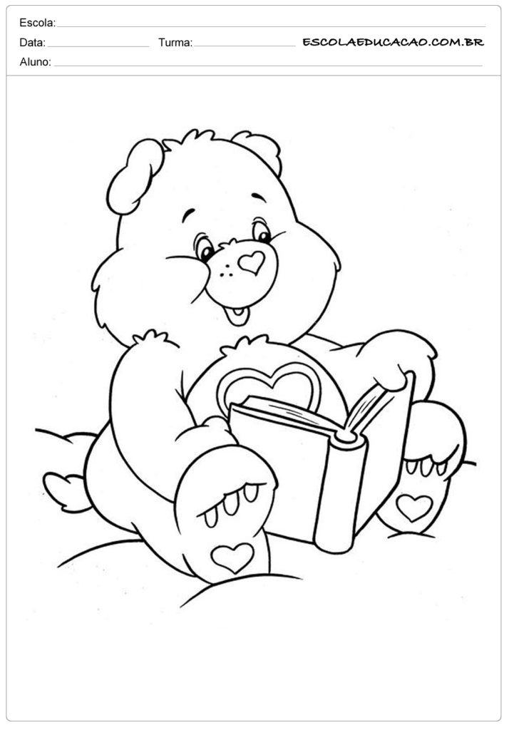 Ursinhos carinhosos lendo livro