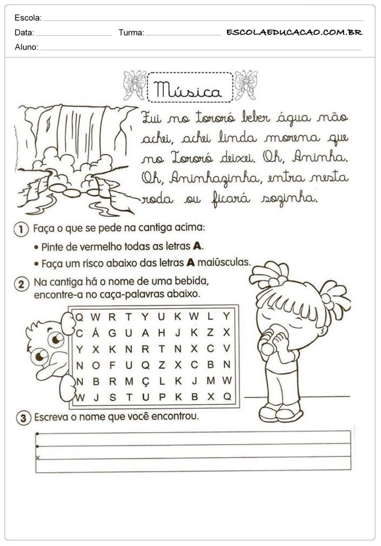 Atividades Com Letra Cursiva Para 1º Ano Atividades Educativas Escola 3193