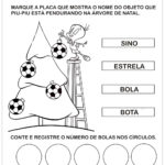 Atividades de natal na educação infantil marque a placa