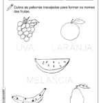 Atividade Pontilhada – Nome das Frutas