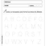 Atividade Pontilhada – Alfabeto Tracejado