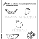 Atividade Pontilhada – Aprendendo o nome das frutas
