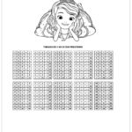 Atividade de tabuada para imprimir multiplicação de princesa