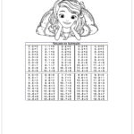 Atividade de tabuada para imprimir subtração de princesa