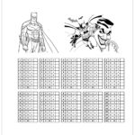 Atividade de tabuada para imprimir tabuada de multiplicação do Batman