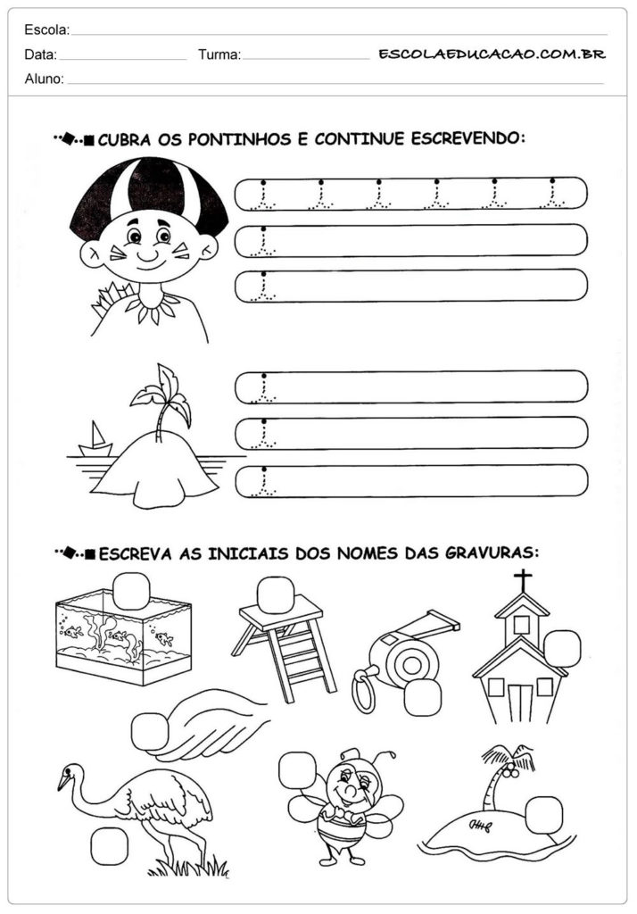Atividade Letra I - Letra Cursiva