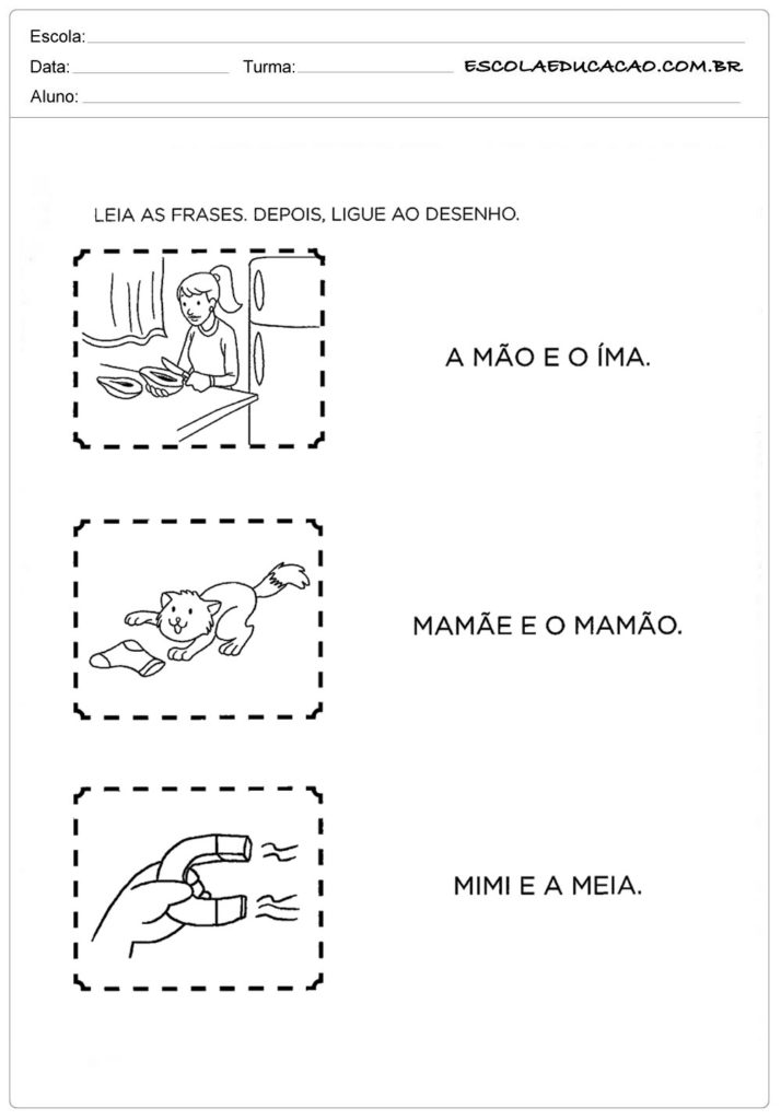 Atividade Letra I - Ligue Corretamente