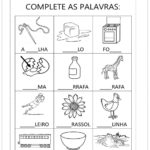 Atividades com a Letra G – Complete as Palavras