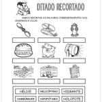 Atividade Letra H – Ditado Recortado