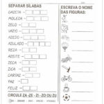 Atividade com a Letra Z – Separe as Sílabas