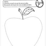 Atividade para o maternal contorne a maçã