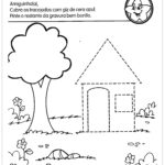 Atividade para o maternal cubra o tracejado