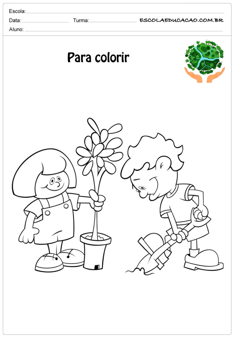 Desenhos Para Colorir Sobre O Meio Ambiente Para Imprimir