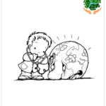 Desenhos para colorir meio ambiente menino cuidando da terra