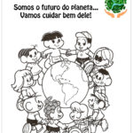 Desenhos para colorir meio ambiente somos o futuro do planeta