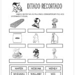 Ditado recortado da letra W