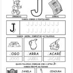 Diversas atividades com a letra J