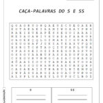 Atividades com S e SS – Procure as Palavras no Caça Palavras do S e SS