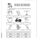 Ditado Recortado: Atividades com a letra do alfabeto “m”