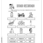 Ditado Recortado: Atividades com a letra do alfabeto “y”