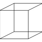 Desenho representativo de um cubo