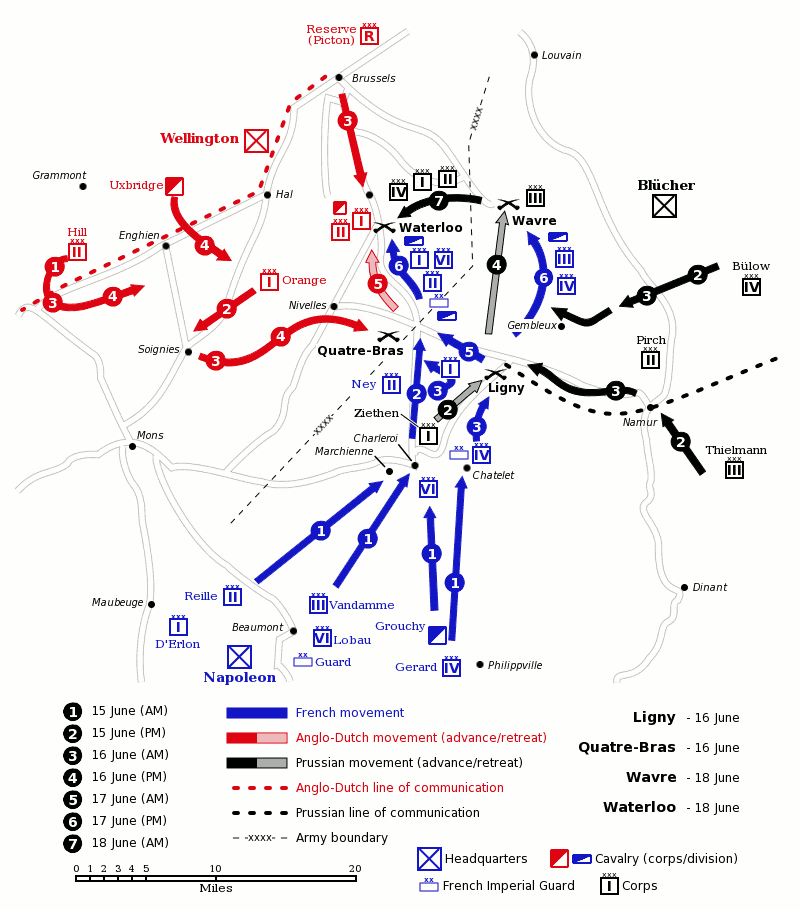Mapa Tático da Batalha de Waterloo